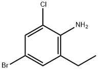 Benzenamine, 4-bromo-2-chloro-6-ethyl- Structure