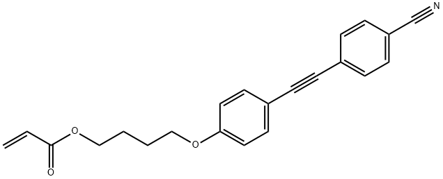 2-Propenoic acid, 4-[4-[2-(4-cyanophenyl)ethynyl]phenoxy]butyl ester 구조식 이미지