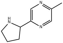 Pyrazine, 2-methyl-5-(2-pyrrolidinyl)- Structure