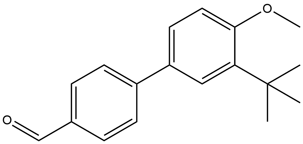 3'-(1,1-Dimethylethyl)-4'-methoxy[1,1'-biphenyl]-4-carboxaldehyde Structure