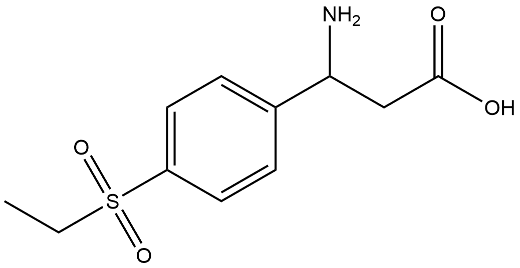 3-amino-3-(4-(ethylsulfonyl)phenyl)propanoic acid 구조식 이미지