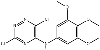 1,2,4-Triazin-5-amine, 3,6-dichloro-N-(3,4,5-trimethoxyphenyl)- 구조식 이미지