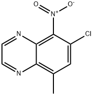 Quinoxaline, 6-chloro-8-methyl-5-nitro- Structure