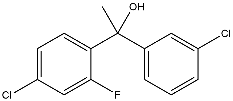 4-Chloro-α-(3-chlorophenyl)-2-fluoro-α-methylbenzenemethanol Structure