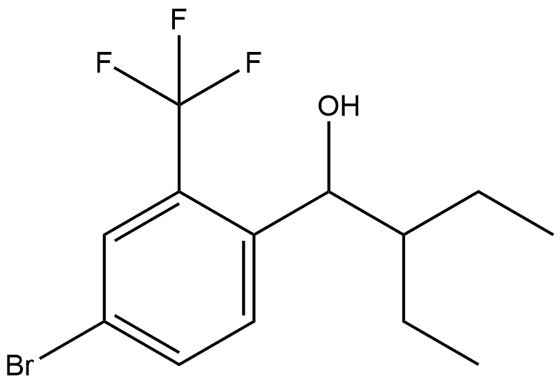 4-Bromo-α-(1-ethylpropyl)-2-(trifluoromethyl)benzenemethanol Structure