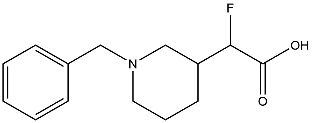 2-(1-benzylpiperidin-3-yl)-2-fluoroacetic acid Structure