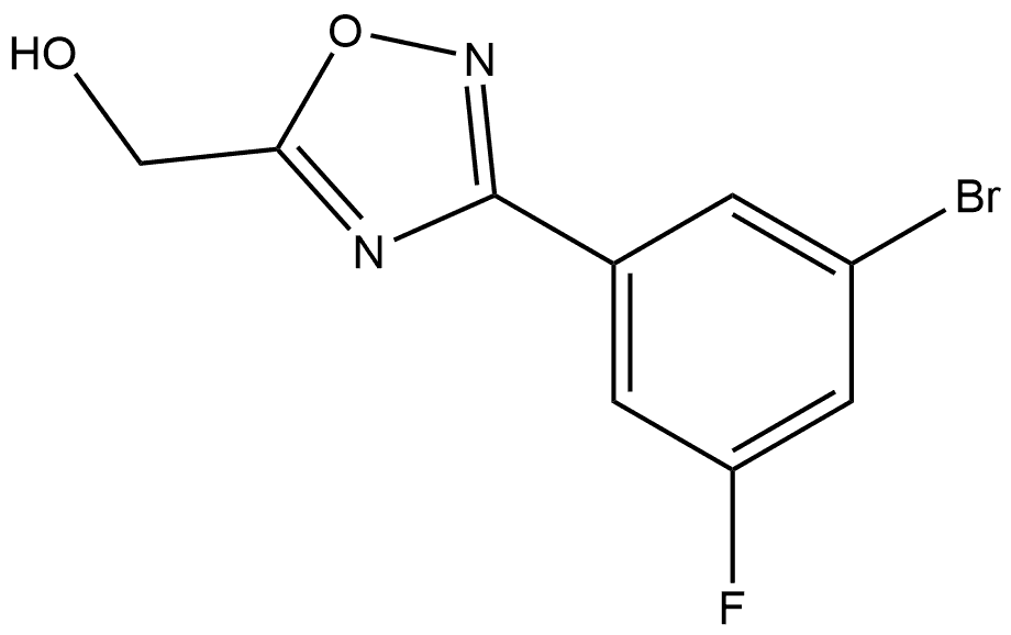 3-(3-Bromo-5-fluorophenyl)-1,2,4-oxadiazol-5-yl]methanol Structure