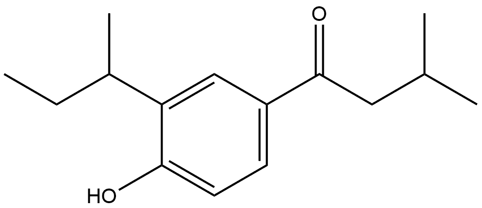 1-[4-Hydroxy-3-(1-methylpropyl)phenyl]-3-methyl-1-butanone Structure