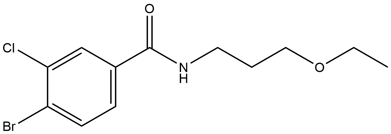 4-Bromo-3-chloro-N-(3-ethoxypropyl)benzamide Structure