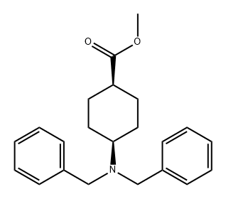Cyclohexanecarboxyli?c acid, 4-?[bis(phenylmethyl)?amino]?-?, methyl ester, cis- 구조식 이미지