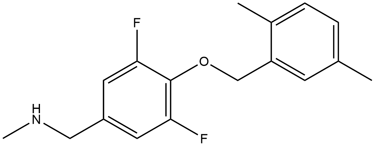 4-[(2,5-Dimethylphenyl)methoxy]-3,5-difluoro-N-methylbenzenemethanamine Structure