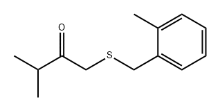 3-Methyl-1-((2-methylbenzyl)thio)butan-2-one Structure