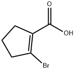 1-Cyclopentene-1-carboxylic acid, 2-bromo- Structure