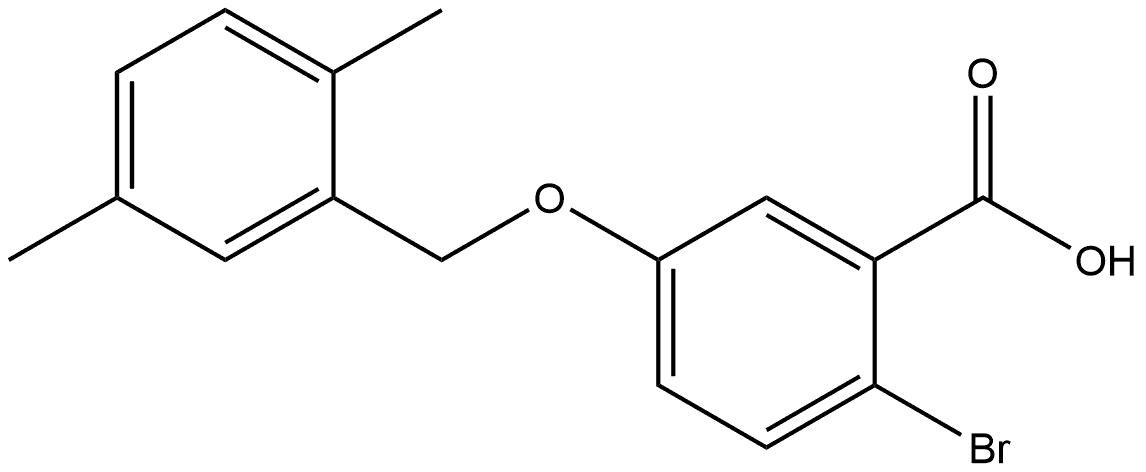 2-Bromo-5-[(2,5-dimethylphenyl)methoxy]benzoic acid Structure