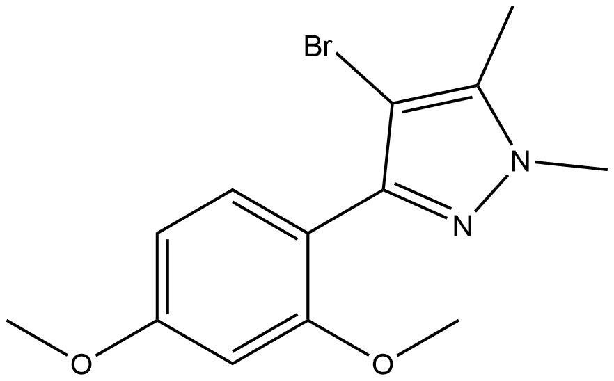 4-Bromo-3-(2,4-dimethoxyphenyl)-1,5-dimethyl-1H-pyrazole Structure