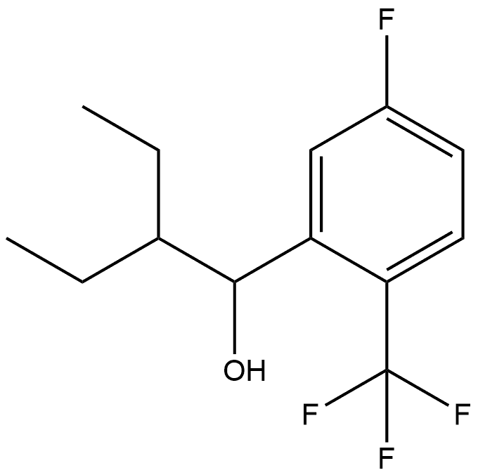 α-(1-Ethylpropyl)-5-fluoro-2-(trifluoromethyl)benzenemethanol Structure