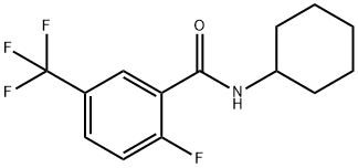 N-cyclohexyl-2-fluoro-5-(trifluoromethyl)benzamide 구조식 이미지