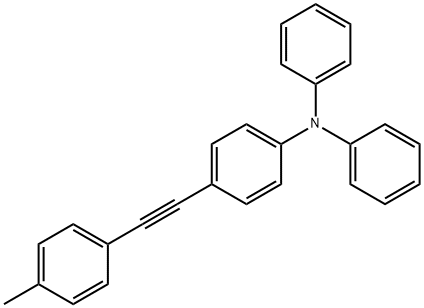 Benzenamine, 4-[2-(4-methylphenyl)ethynyl]-N,N-diphenyl- Structure