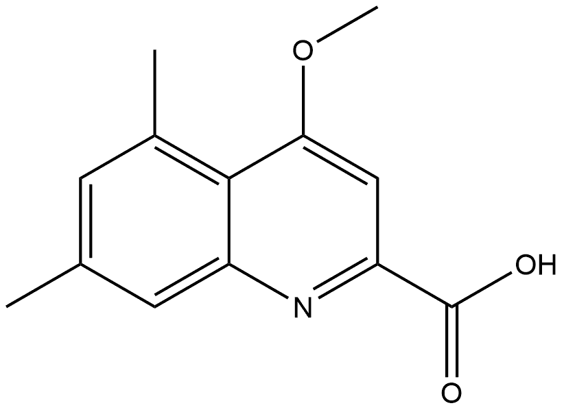 4-Methoxy-5,7-dimethyl-2-quinolinecarboxylic acid Structure