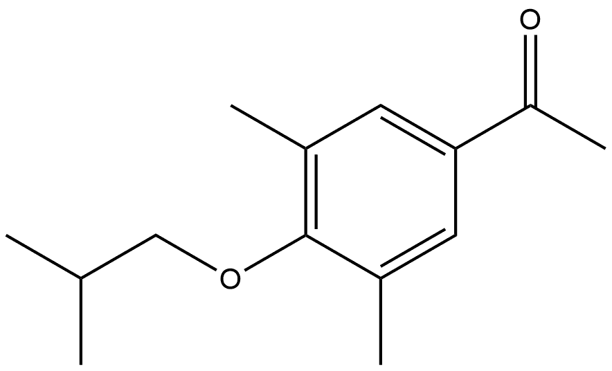 1-[3,5-Dimethyl-4-(2-methylpropoxy)phenyl]ethanone 구조식 이미지