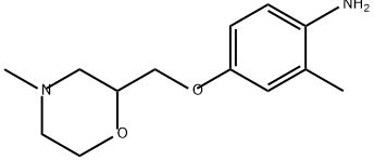 Benzenamine, 2-methyl-4-[(4-methyl-2-morpholinyl)methoxy]- Structure