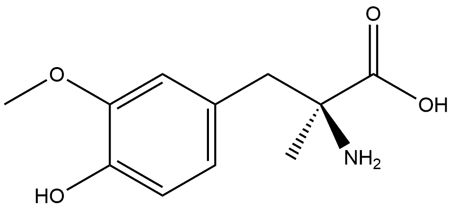 Tyrosine, 3-methoxy-α-methyl- Structure