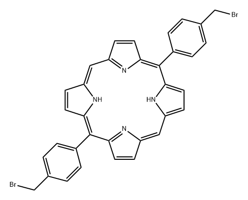 21H,23H-Porphine, 5,15-bis[4-(bromomethyl)phenyl]- Structure