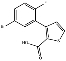 2-Thiophenecarboxylic acid, 3-(5-bromo-2-fluorophenyl)- Structure