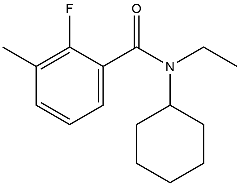 N-Cyclohexyl-N-ethyl-2-fluoro-3-methylbenzamide Structure