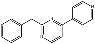 Pyrimidine, 2-(phenylmethyl)-4-(4-pyridinyl)- Structure