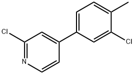 2-Chloro-4-(3-chloro-4-methylphenyl)pyridine Structure