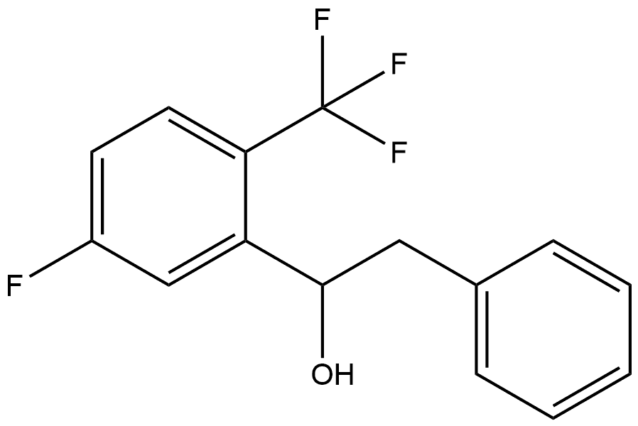 α-[5-Fluoro-2-(trifluoromethyl)phenyl]benzeneethanol Structure