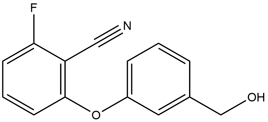 2-Fluoro-6-[3-(hydroxymethyl)phenoxy]benzonitrile Structure