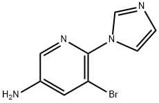 3-Pyridinamine, 5-bromo-6-(1H-imidazol-1-yl)- Structure