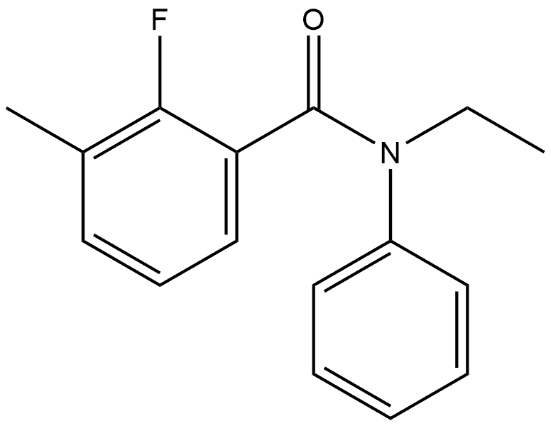 N-Ethyl-2-fluoro-3-methyl-N-phenylbenzamide Structure