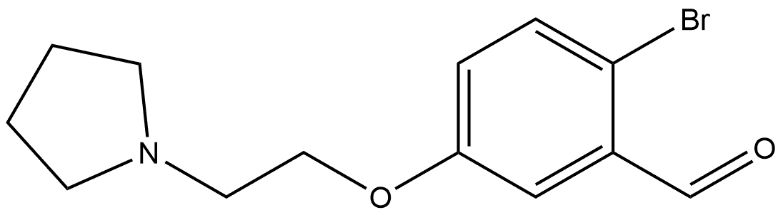 2-Bromo-5-[2-(1-pyrrolidinyl)ethoxy]benzaldehyde Structure