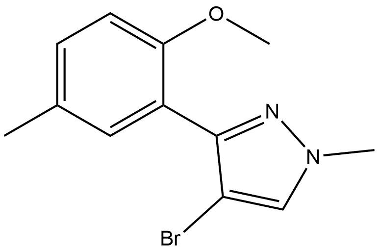 4-Bromo-3-(2-methoxy-5-methylphenyl)-1-methyl-1H-pyrazole Structure