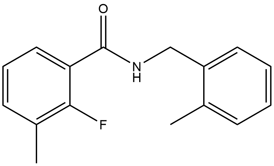 2-Fluoro-3-methyl-N-[(2-methylphenyl)methyl]benzamide Structure