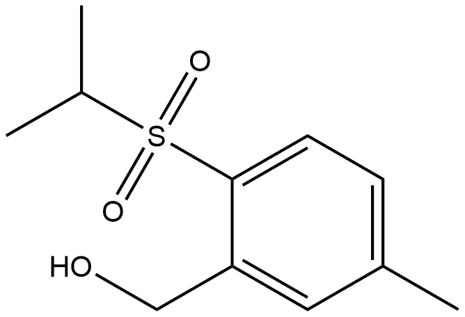 5-Methyl-2-[(1-methylethyl)sulfonyl]benzenemethanol Structure