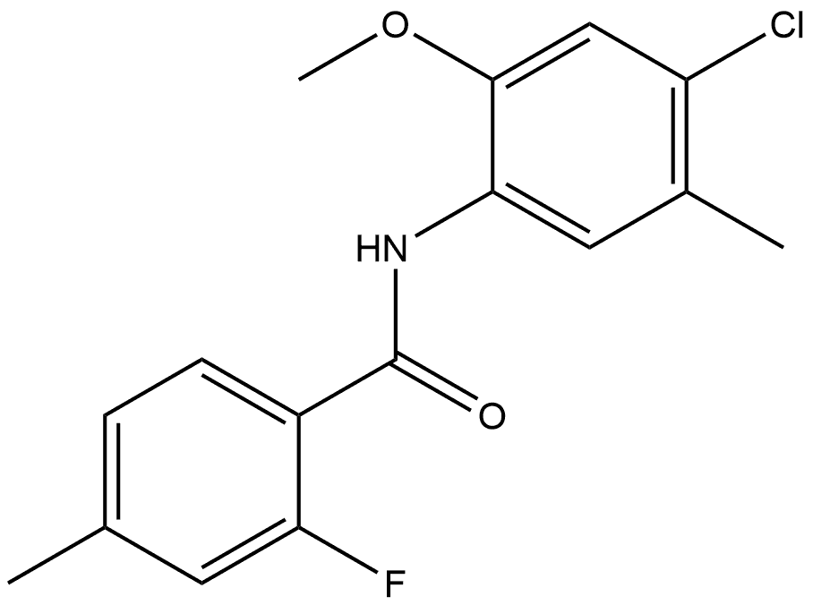 N-(4-Chloro-2-methoxy-5-methylphenyl)-2-fluoro-4-methylbenzamide Structure