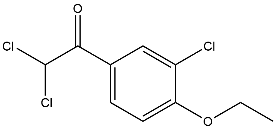 2,2-dichloro-1-(3-chloro-4-ethoxyphenyl)ethanone Structure