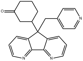 Cyclohexanone, 3-[5-(4-pyridinylmethyl)-5H-cyclopenta[2,1-b:3,4-b']dipyridin-5-yl]- (9CI) 구조식 이미지