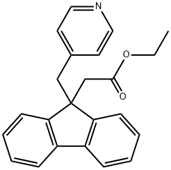 9H-Fluorene-9-acetic acid, 9-(4-pyridinylmethyl)-, ethyl ester Structure