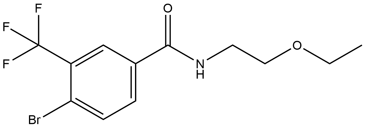 4-Bromo-N-(2-ethoxyethyl)-3-(trifluoromethyl)benzamide Structure