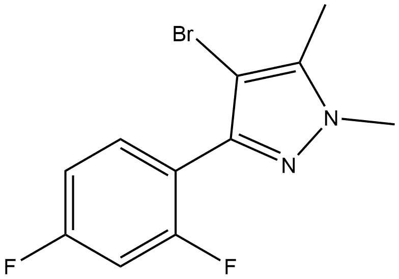 4-Bromo-3-(2,4-difluorophenyl)-1,5-dimethyl-1H-pyrazole Structure