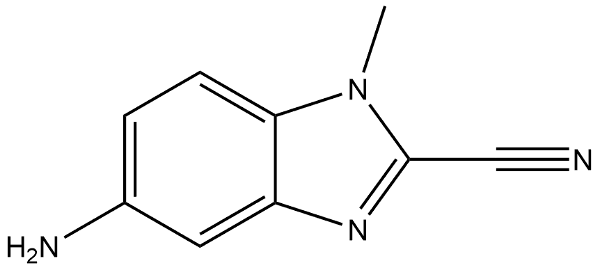 5-amino-1-methylbenzimidazole-2-carbonitrile Structure