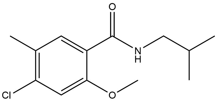 4-Chloro-2-methoxy-5-methyl-N-(2-methylpropyl)benzamide Structure