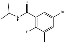 Benzamide, 5-bromo-2-fluoro-3-methyl-N-(1-methylethyl)- Structure
