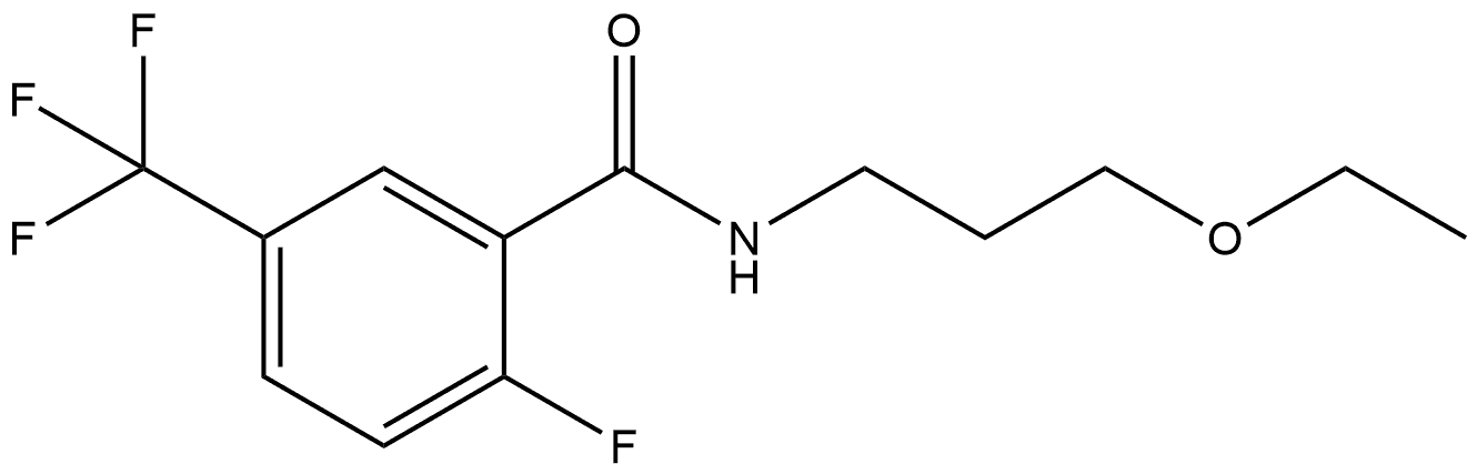 N-(3-Ethoxypropyl)-2-fluoro-5-(trifluoromethyl)benzamide Structure