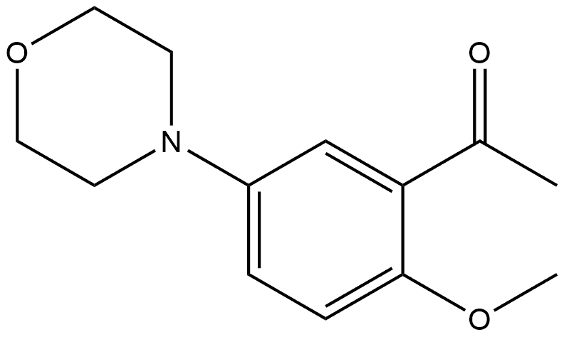 1-[2-Methoxy-5-(4-morpholinyl)phenyl]ethanone Structure